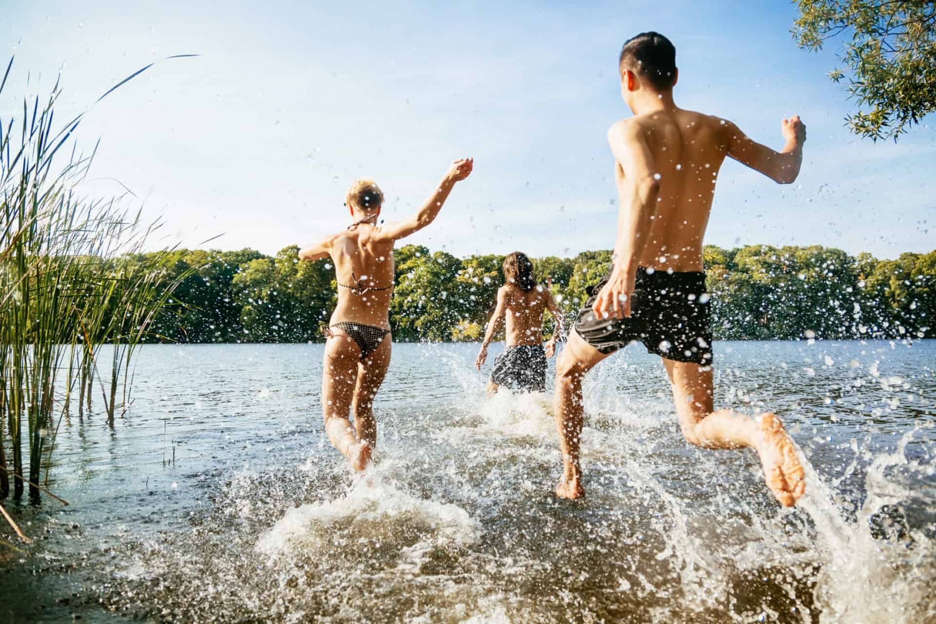 Kids enjoying water activities at Berlin lakeside, perfect for family holidays.
