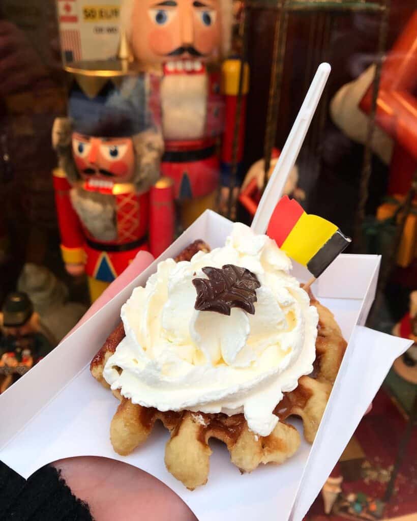 Belgian waffle in Bruges. Photo credit: iStock