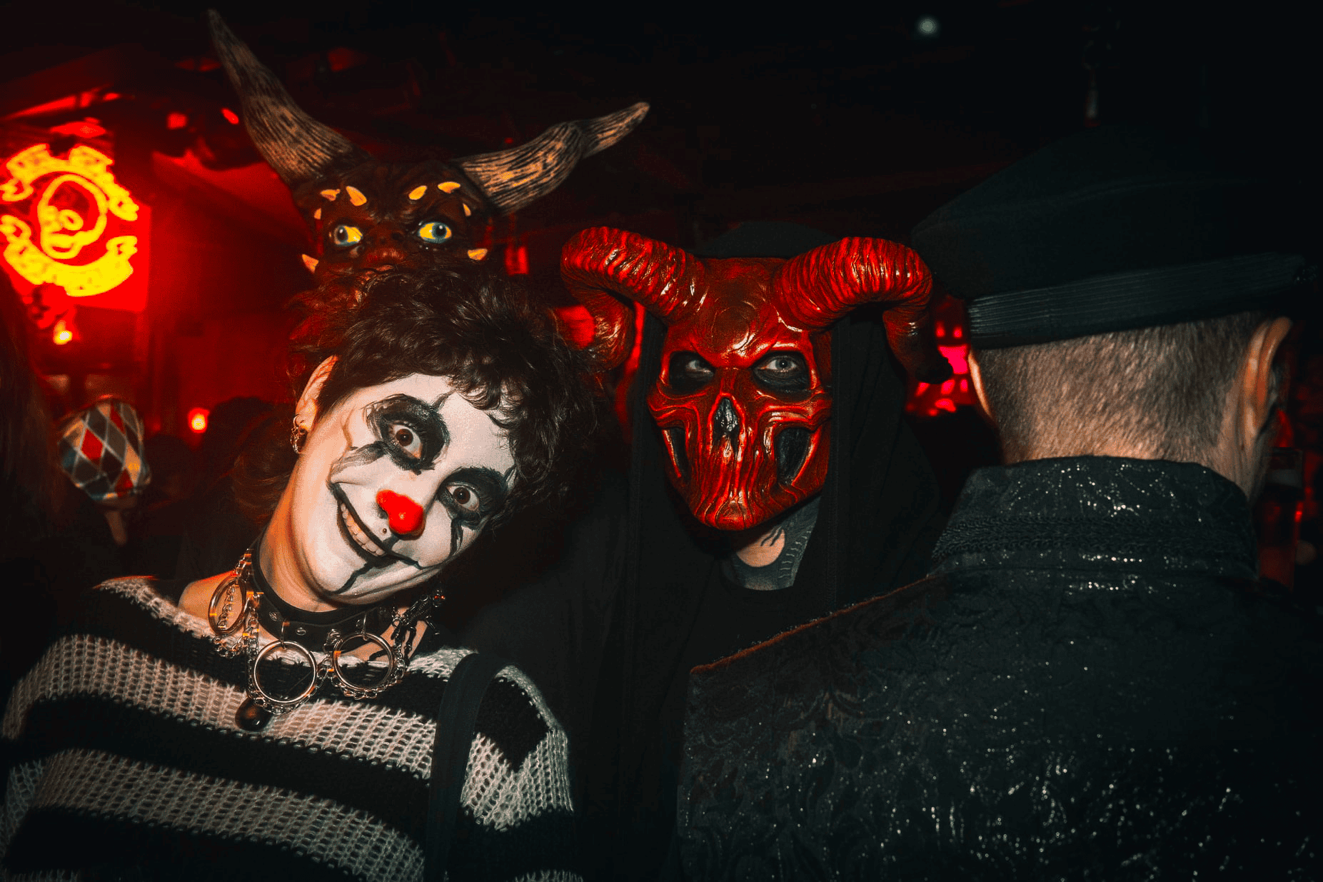 Festive Halloween costumes at St Christopher’s Berlin - Mitte hostel party.