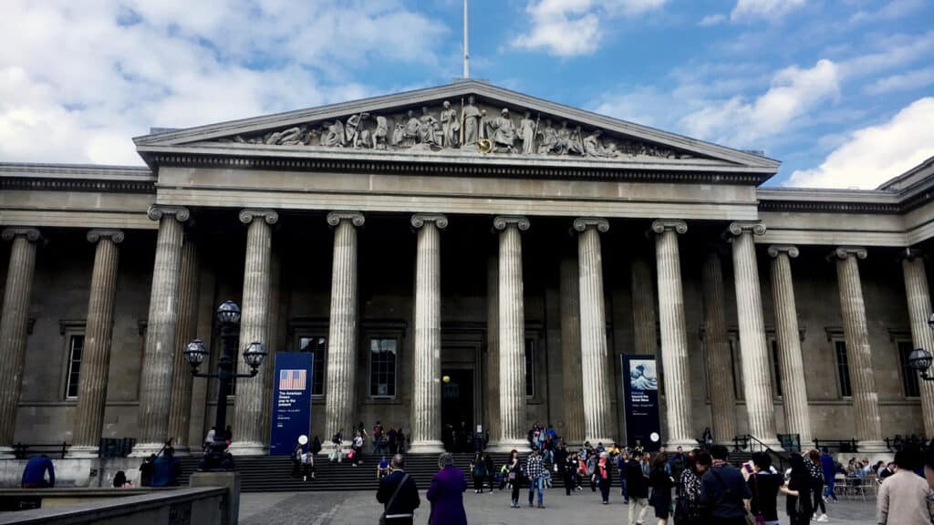 Historic Berlin Museum with grand columns and classical architecture.