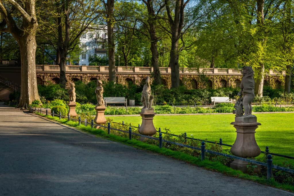 Historic statues in Berlin’s Mitte park.