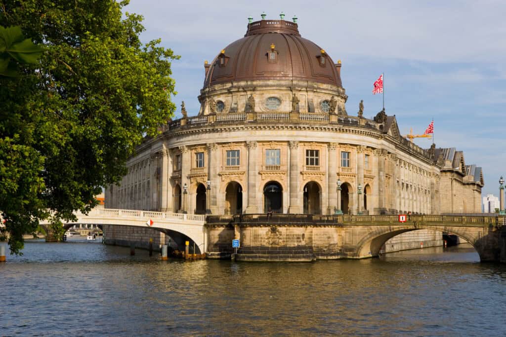 Berlin landmark with historic architecture and river views.